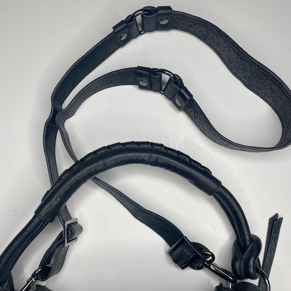 Camilla Alves Black Leather Converse Crossbody Handbag EUC - Picture 6 of 14